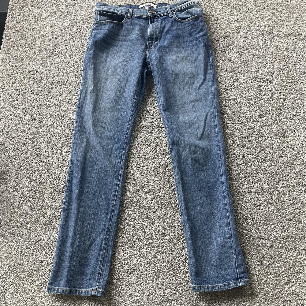 Tommy Hilfiger Denim Regular Fit Jeans Mens 33x32 Med Wash Blue Denim Straight